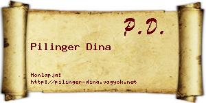 Pilinger Dina névjegykártya